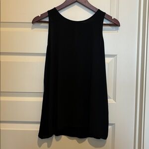 Elegant Flowy Black Sleeveless Top